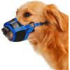 QKEPCY Museruola Cane Museruola a Rete Morbida Anti Morso Cani Prevenire Morsi Con Anello Regolabile Cani di Taglia Piccola Media Grande(Blu-M)