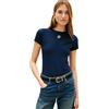 Tommy Hilfiger Maglietta da Donna TH Script Slim SS WW0WW48710, Verde, L