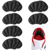 Ji liangli 6 Paia Cuscini per Tallone Invisibili Antiscivolo, Prototallone Autoadesivi in Microfibra per Scarpe Troppo Grandi, Cerotti per Vesciche e Pads per Stivali, Heel Grips per Donne Uomo (Nero)
