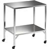 Outsunny Carrello barbecue in acciaio inox con piano lavoro e ruote, 85x60x92 cm | Aosom Italy