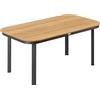 Outsunny Tavolo giardino 6 persone con piano a doghe WPC, 155x88x72 cm, Marrone | Aosom Italy