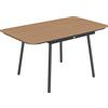 Outsunny Tavolo giardino 6 persone con piano WPC e piedini regolabili, 140x80 cm, Teak | Aosom Italy