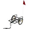 SPORTNOW Rimorchio bici carico 40 kg in acciaio con ruote 40,6 cm, Nero | Aosom Italy