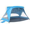 Outsunny Tenda spiaggia UV30+ 2-3 persone con sacchi sabbia, Azzurro | Aosom Italy