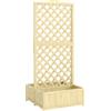 Outsunny Fioriera con traliccio pieghevole per rampicanti, 73x70x170 cm, Legno naturale | Aosom Italy