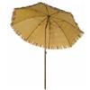 Outsunny Ombrellone spiaggia con frange Ø178 cm UPF50+ con borsa, Marrone chiaro | Aosom Italy
