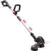 Outsunny Tagliabordi a batteria 2 in 1 con impugnatura regolabile e testa inclinabile, Argento | Aosom Italy