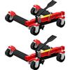 HOMCOM Set 2 carrelli auto spostamento capacità 680 kg, Nero | Aosom Italy