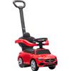 AIYAPLAY Cavalcabile Mercedes-Benz con maniglia rimovibile, 91x40x83 cm, Rosso | Aosom Italy