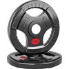 SPORTNOW Set di Dischi Pesi 2x10 kg con Foro da 5 cm e 3 Impugnature, Acciaio con Rivestimento in Plastica, Nero | Aosom Italy