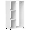 HOMCOM Armadio appendiabiti su ruote con barra e ripiano, 80x40x128 cm, Bianco | Aosom Italy