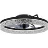 HOMCOM Ventilatore soffitto con luce LED e telecomando, Nero | Aosom Italy