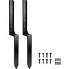 Outsunny Set riparazione pali recinzione 2 pezzi con chiodi, 81x5,5x12 cm, Nero | Aosom Italy