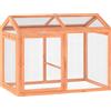 PawHut Pollaio con recinto e posatoio per 2 galline, legno e metallo, 104x70,5x84 cm, Arancione | Aosom Italy
