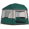 Outsunny Tenda campeggio 4-6 persone impermeabile 3000 mm con copertura UV30+, Verde | Aosom Italy