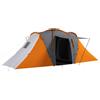 Outsunny Tenda tunnel 4-6 persone impermeabile 2000 mm con 2 camere, Grigio e Arancione | Aosom Italy