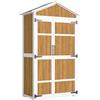 Outsunny Armadio giardino impermeabile con doppia porta, 105x55x179 cm, Legno naturale | Aosom Italy
