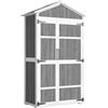 Outsunny Armadio giardino impermeabile con doppia porta, 105x55x179 cm, Grigio | Aosom Italy