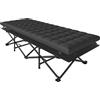Outsunny Lettino campeggio pieghevole fino 200 kg con sacca, 200x80x40 cm, Nero | Aosom Italy