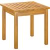 Outsunny Tavolino giardino quadrato con piano a doghe, 48x48 cm | Aosom Italy