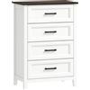 HOMCOM Comò stretto e alto con piano effetto legno, 60x35x87 cm, Bianco | Aosom Italy