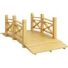 Outsunny Ponte giardino in legno ad arco con corrimano, 174x78x57,5 cm, Legno naturale | Aosom Italy