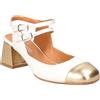Le Serpentini Slingback in pelle con punta laminata e tacco 6,5cm