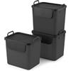 Jive Rotho Jive - Sistema di smaltimento dei rifiuti di colore antracite, 3 l, 30 l, per cucina, plastica (PP riciclato), grigio scuro, 3 x 30 l (39,8 x 29,8 x 50,1 cm)