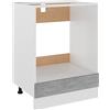 vidaXL Mobile per Forno "Riga" Grigio Cemento 60x46x81,5 cm