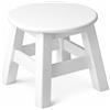 Druline Sgabello in Legno Bianco 24 cm x 25 CM