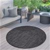 Paco Home Tappeto per interni ed esterni a trama piatta monocolore moderno resistente alle intemperie per terrazza cucina fantasia monocolore dimensioni 200 cm rotondo