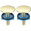 QUARKZMAN 2Pcs Copertura Foro Rubinetto Cucina In Rame 2 Foro Lavello Per 0.5-1.6 Piastra Copertura Tappo Foro Chiusura Tappo Foro Rubinetto Per Cucina Bagno Oro Opaco