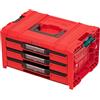 QBRICK SYSTEM Cassetta Attrezzi Vuota Porta PRO Drawer 3 Toolbox 2.0 Expert RED Ultra HD Rosso 460 x 320 x 260 mm