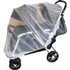 HYROOY Rete a rete per passeggino doppia, per passeggino, passeggino, parasole, attrezzatura da viaggio, rete B#