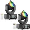 DazzlingStage 2PCS Mini Teste Mobili Faretti da Palcoscenico 30W, Luce da Discoteca RGB LED con Telecomando Gobo DJ Effetti di Luce DMX512 Stroboscopio con Apertura per Feste Bar KTV Matrimoni
