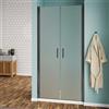 Box Doccia Int. Porta Doccia Saloon Profili Neri H190 Satinata Stile Industrial