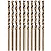 amoolo Aloo, set di punte elicoidali per trapano M35, in cobalto, per metalli duri, acciaio inox, ghisa, 1/8in
