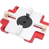Yosoo Health Gear Utensili per la Lavorazione del Legno in Alluminio, Dima per Cerniere per Porte, Dispositivo di Apertura Fori, Posizionamento, Foratura, Scanalatrice, Piastra Guida di