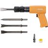 UPWOOD UW-AH190Plus - Kit martello pneumatico a canna media con fermo a cambio rapido e 5 scalpelli, corsa 2-5/8 pollici, 3500 BPM, peso leggero (AH190P - canna centrale)