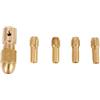 LivGrain Set di mandrini per trapano in rame con 7 pezzi tra cui pinze per trapano per mini trapani elettrici 0 53 mm dimensione bit adatto per forare bordo ABS, foglio di alluminio, cartone