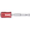 kwb Supporto per punte a sgancio rapido 2 in 1 con attacco esagonale E 6.3 1/4 per punte e bussole, lunghezza 74 mm, per avvitatore a batteria, trapano in acciaio al cromo vanadio e alluminio