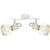 Globo lighting Spot faretto orientabile a 2 luci Bana stile marino bianco e frasino con corda 2XE27 54015-2/40