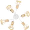 Globo lighting Plafoniera a 6 luci Bana stile marino bianco e frasino con corda 6XE27 54015-6D/40