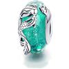Yashuo Ciondolo in vetro di Murano e argento Sterling per braccialetti Pandora e Argento, colore: Ciondolo a forma di sirena dell'oceano., cod. C1154