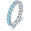 KUNSIR 925 Anelli in Argento Sterling per le Donne Cubic Zirconia Anelli Anello di Fidanzamento Anelli di Personalità