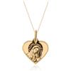 Sakrami Collana da Bambina in Oro 9Kt con Madonna e Gesù Bambino/a a forma di Cuore Kids Collection + Confezione Regalo Personalizzata - per Nascita Comunione, Battesimo, o Cresima