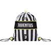 Seven - Sacca Zaino F.C. JUVENTUS Calcio - Win The Rule, Nero Bianco - Con Chiusura Coulisse - Easy Bag Sport per Bambino