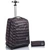 Invicta Kit scuola - TROLLEY Invicta 2 in 1 con Spallacci per uso Zaino + PORTAPENNE - Stripes