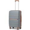 British Traveller Valigia Rigida 76cm Trolley Grande PP Leggero con TSA Lucchetto (28pollici, Grigio)