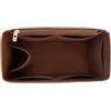 XIAOYIBAIHUOUK Organizer tascabile con inserto in feltro for LV Speedy 20 25 30 35 borsa tasca interna organizer da viaggio borsa cosmetica portatile(For speedy25 coffee)
